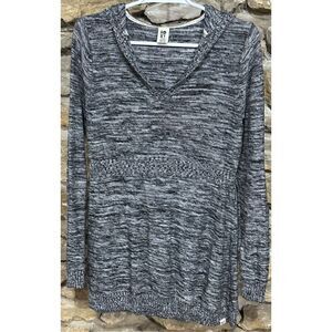 Women’s Roxy Heather Grey Long Sleeve Hooded Knit Sweater Dress Womens Large